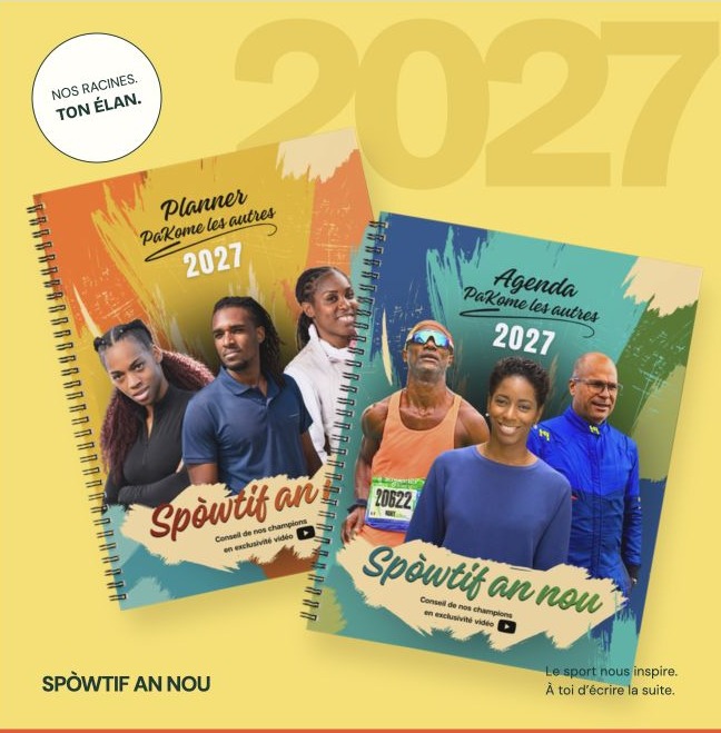 Le planner et l'agenda Pakome les autres 2027, collection Spòwtif an nou